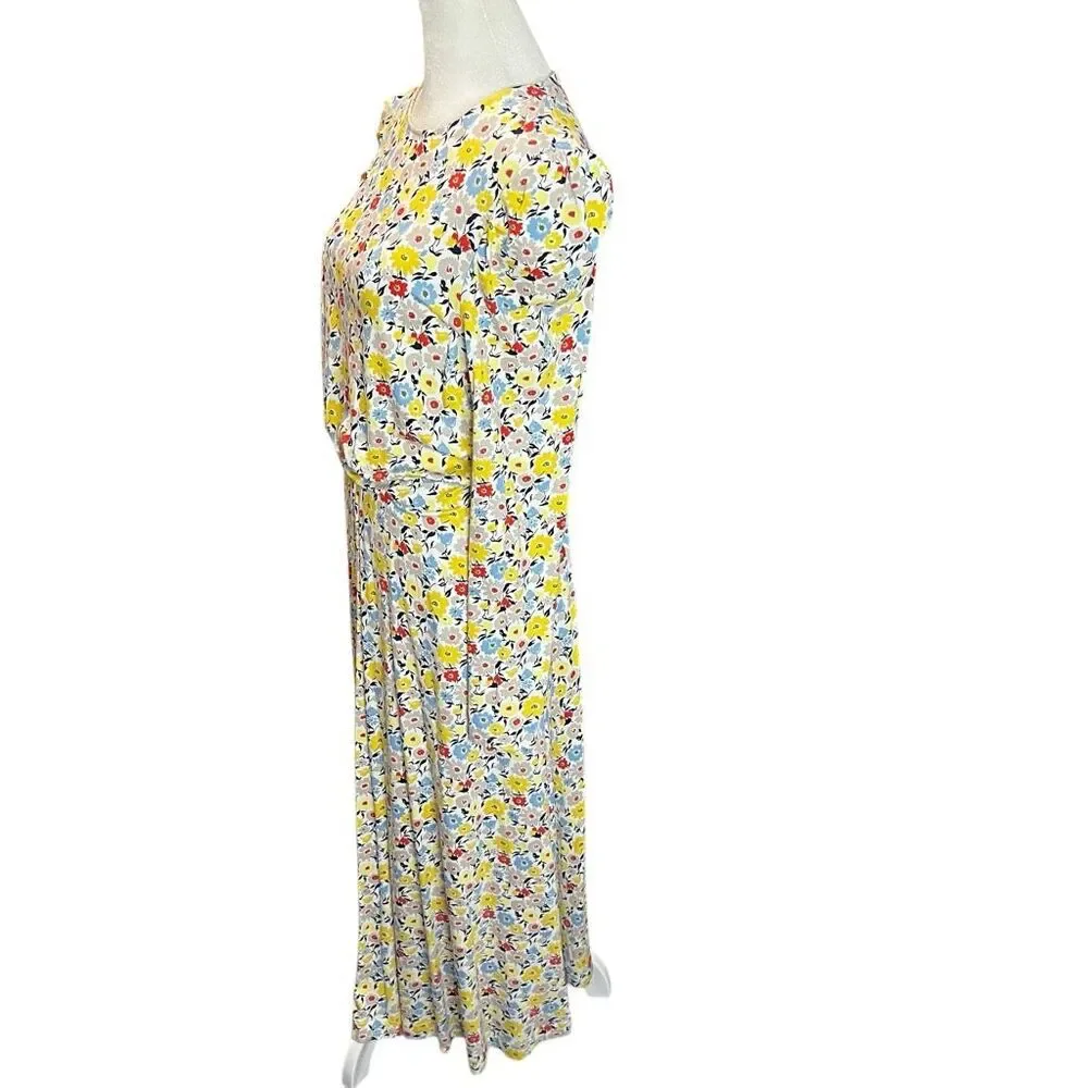 Boden Floral Midi Dress NWT US 6 EcoVero Viscose Spring Cottagecore